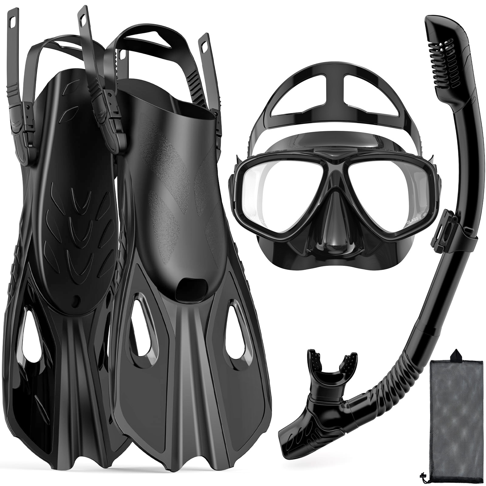 Freediving Mask Set - Máscara aletas juego de snorkel 4