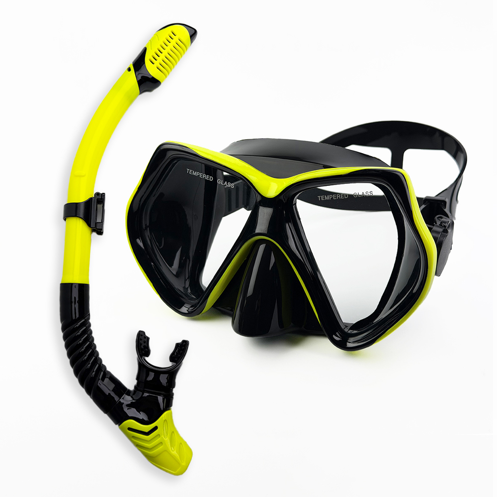 Juego de snorkel seco, máscara - Freediving Mask Set reseña y precio